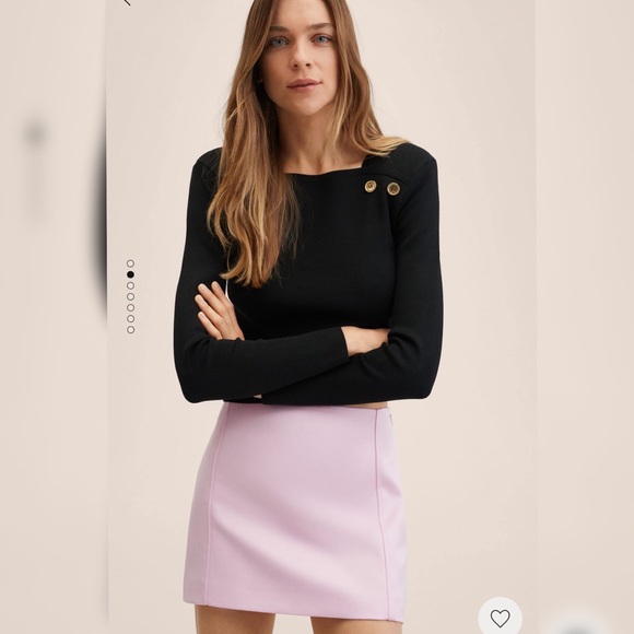 MANGO BUTTON DETAIL KNIT SWEATER - Picture 3 of 4